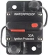 30 Amp Circuit Breaker with Manual Reset 12V-36V DC Waterproof Surface WF30A 