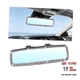 Bling Car Rear View Mirror - Crystal Rhinestone Wide Angle Clip-On AB Pink