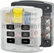 Blue Sea ST 5028 6 way blade fuse distribution box NEW