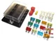 Fastronix LED Fuse Block and Cover Kit with ATO/ATC Fuses 10 Circuit