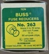 10 Pack- BUSSMANN Fuse Reducer 263 Fuse Class RK1/RK5 Buss  NO. 263-R 1DH24Mfr