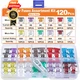 JOREST 120Pcs Micro Fuses, Low Profile Mini Fuse Kit, Fuses colorful 
