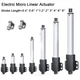 12V Electric Mini Linear Actuator Motor Stroke 10/15/20/30/50/75/100/150/200mm 