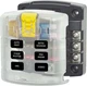 BLUE SEA 5028-BSS FUSE BLOCK STBLADE 6CIRC