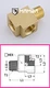 Brass Turbo Adapter Fitting Street Tee 1/2 BSP Male to 1/2 BSP Female (50 pcs)