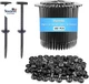 Upgrade Double-Sided Nylon Universal Cable Tie Buckle for Car, 120Pcs Fold-Head