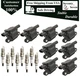 8Pcs Ignition Coil and Iridium Spark Plug Fit 2004-2019 Chevrolet GMC Cadillac