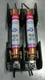 Ferraz Shawmut 2-Fuse Holder 60327R w/2 Trionic TRS15R Fuses Used Cut Out (H8)