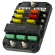 WUPP 12V Fuse Block with Relay, Automotive 6 6 Way Relay Box 