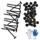 120pcs Nylon Universal Cable Tie Buckle Set, Plastic Cable Ties Straps with 1...