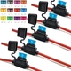 ATC/ATO Fuse Holder, 5 Packs in-Line Automotive Blade Fuse Holder with 24PCS Sta