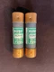 Lot of 2 Buss Bussmann NON-60 60 Amp One Time Fuses