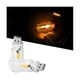 Flame Car USB LED Lights, 2PCS Mini Plug-in Vehicle Ambient Lamp Transparent