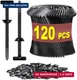 Cable Tie Buckle, Nylon Universal Cable Tie Buckle Zip Tie, 120 PCS, New T Nylon